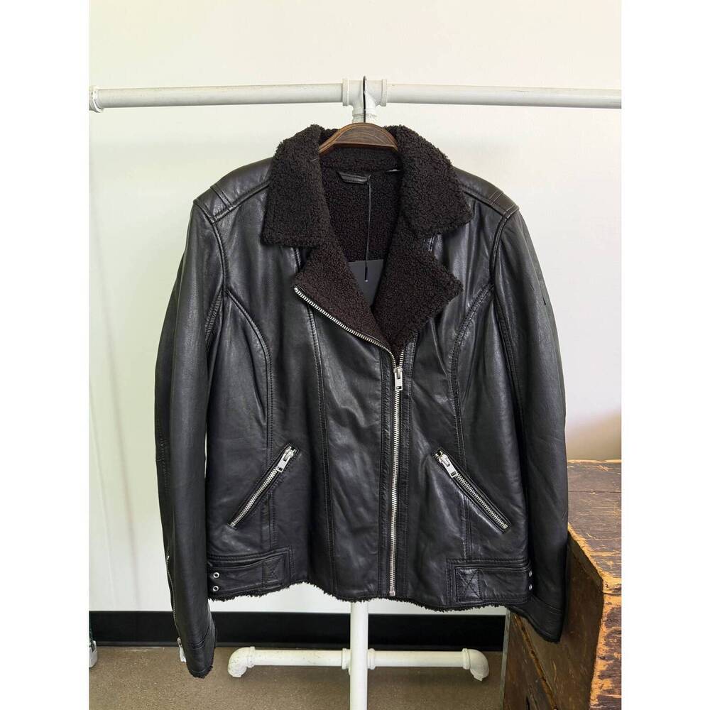 NEW MAURITIUS women's gila leather jacket in black